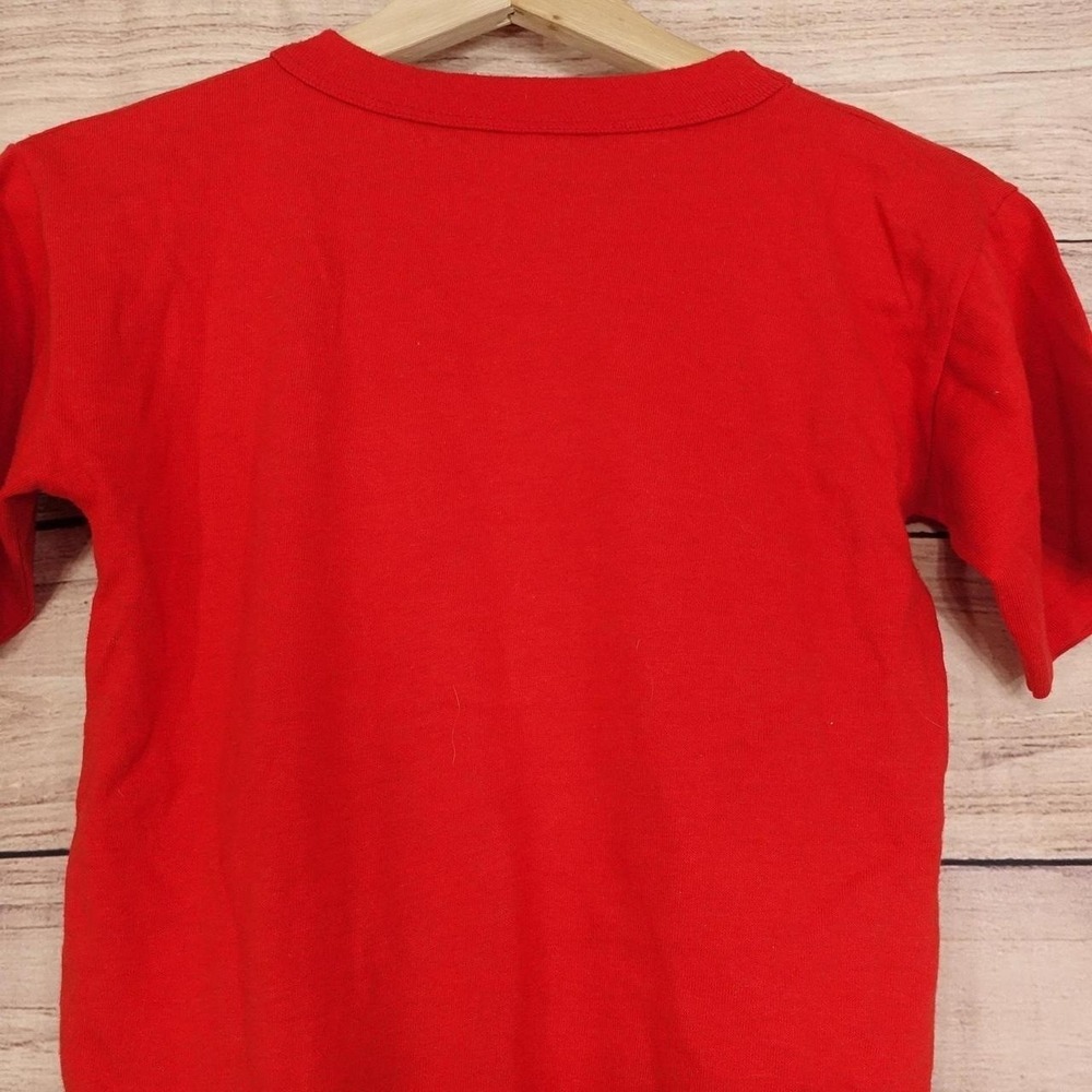 Vintage Dick Tracy Breathless T-Shirt Kids One Size 4/6X Red Graphic‎ USA Dobie - Picture 7 of 8